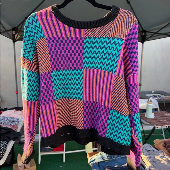 Colorful Patchwork Sweater - Picture 3 of 3